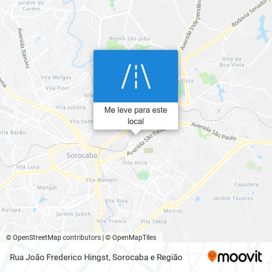 Rua João Frederico Hingst mapa