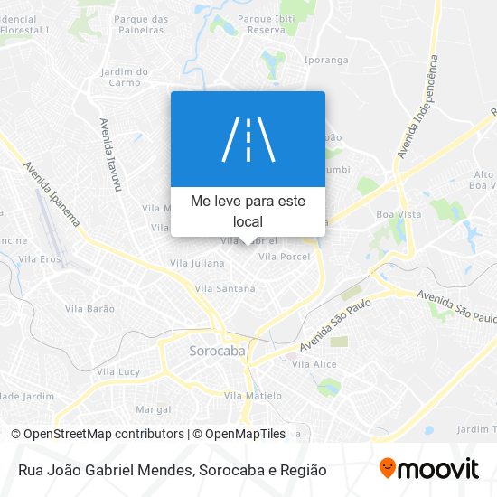 Rua João Gabriel Mendes mapa