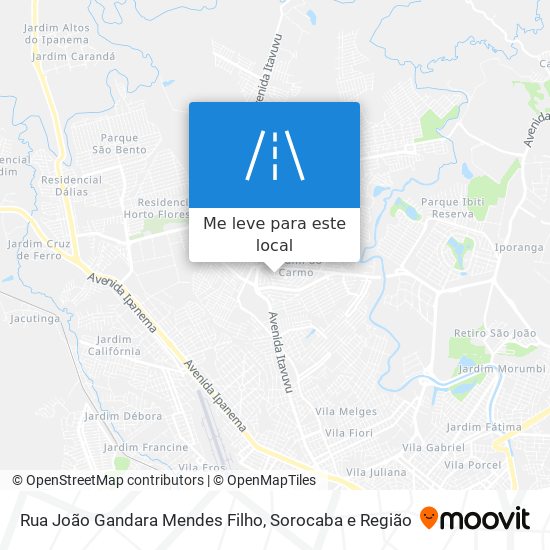 Rua João Gandara Mendes Filho mapa