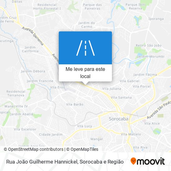 Rua João Guilherme Hannickel mapa