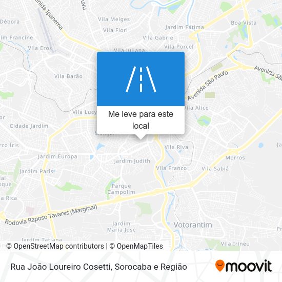 Rua João Loureiro Cosetti mapa