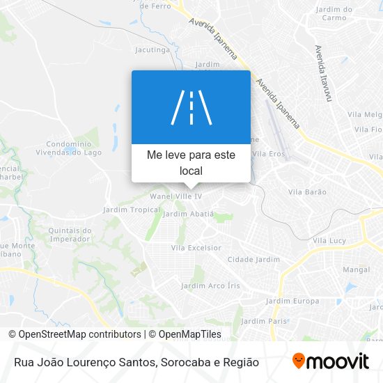 Rua João Lourenço Santos mapa
