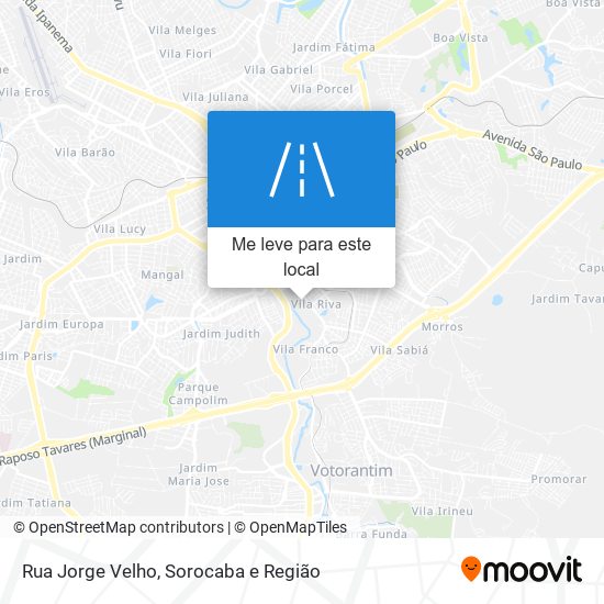 Rua Jorge Velho mapa