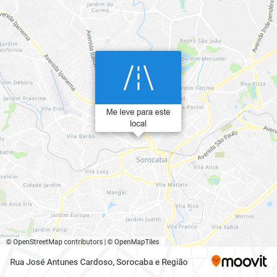 Rua José Antunes Cardoso mapa