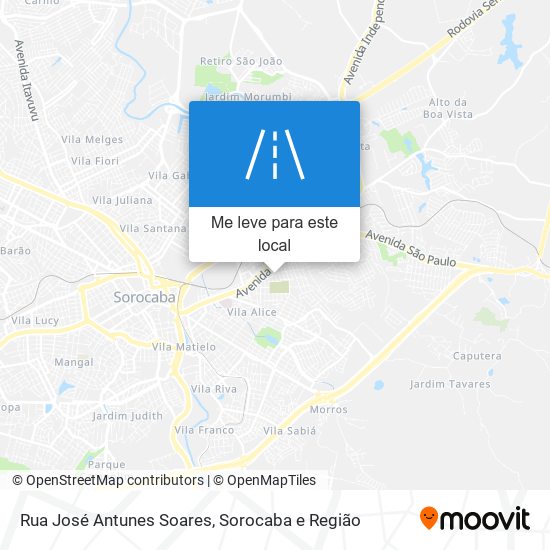 Rua José Antunes Soares mapa