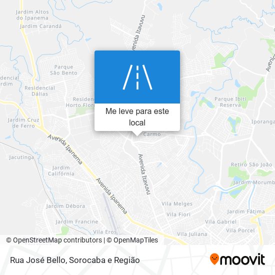 Rua José Bello mapa