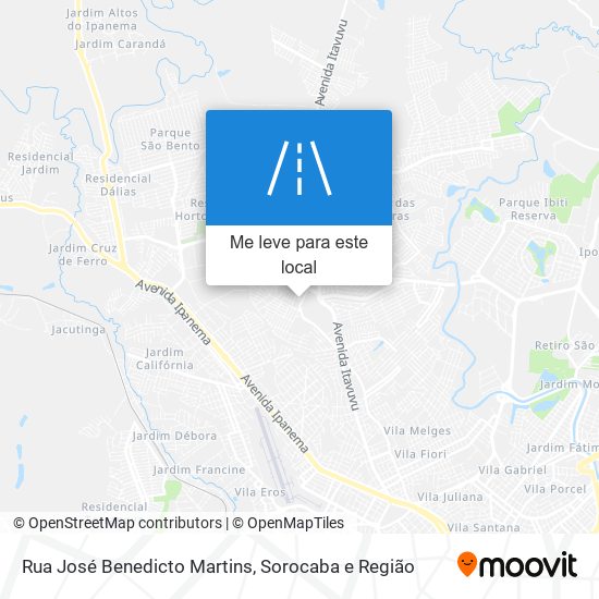 Rua José Benedicto Martins mapa