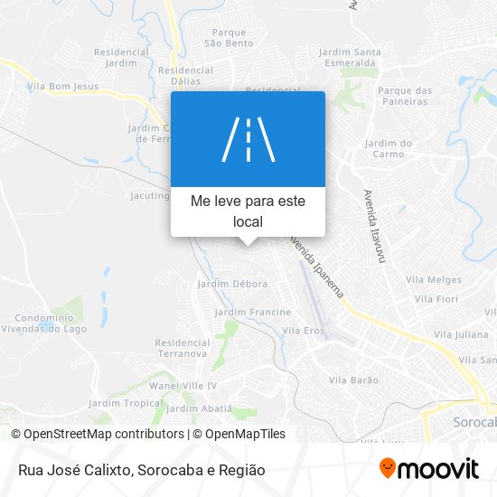 Rua José Calixto mapa