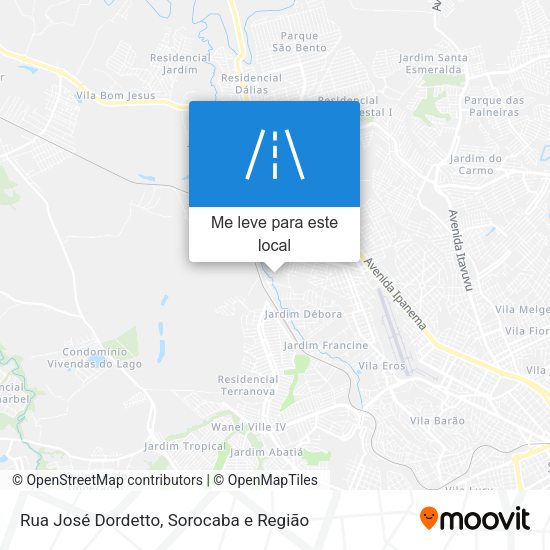 Rua José Dordetto mapa