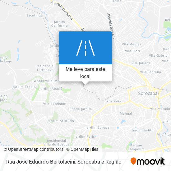 Rua José Eduardo Bertolacini mapa