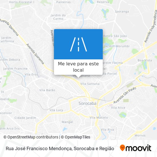 Rua José Francisco Mendonça mapa