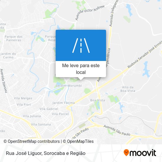 Rua José Liguor mapa