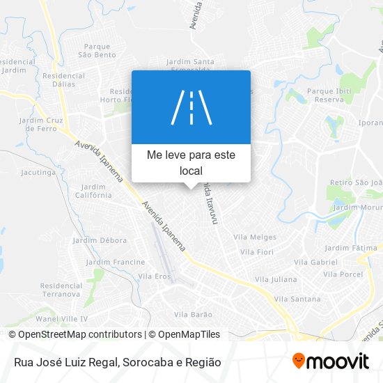 Rua José Luiz Regal mapa