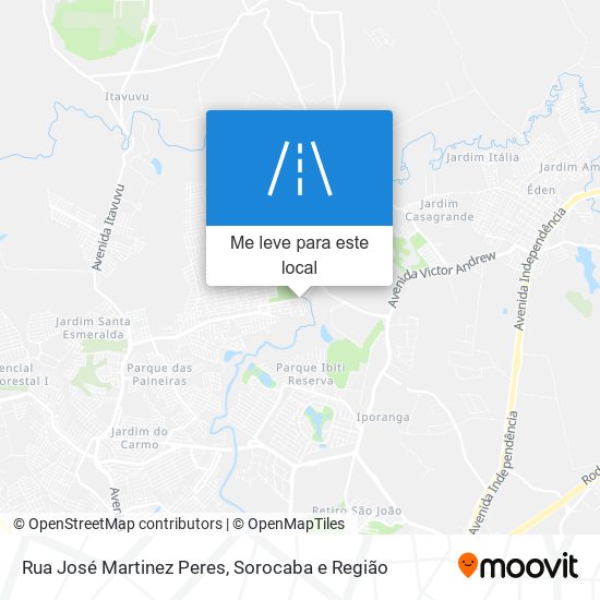Rua José Martinez Peres mapa