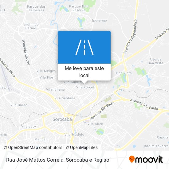 Rua José Mattos Correia mapa
