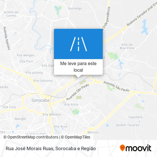 Rua José Morais Ruas mapa