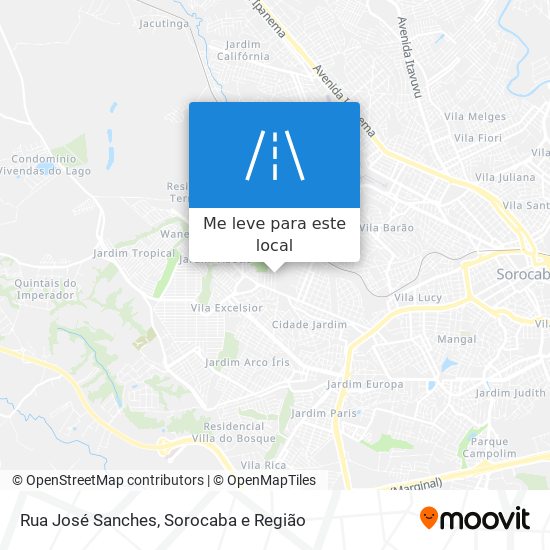 Rua José Sanches mapa