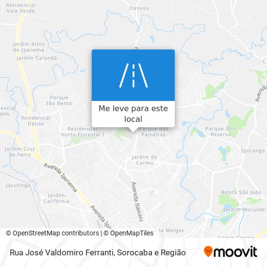 Rua José Valdomiro Ferranti mapa