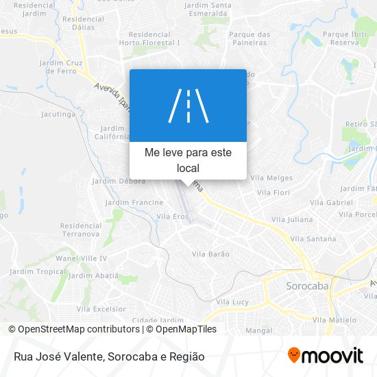 Rua José Valente mapa