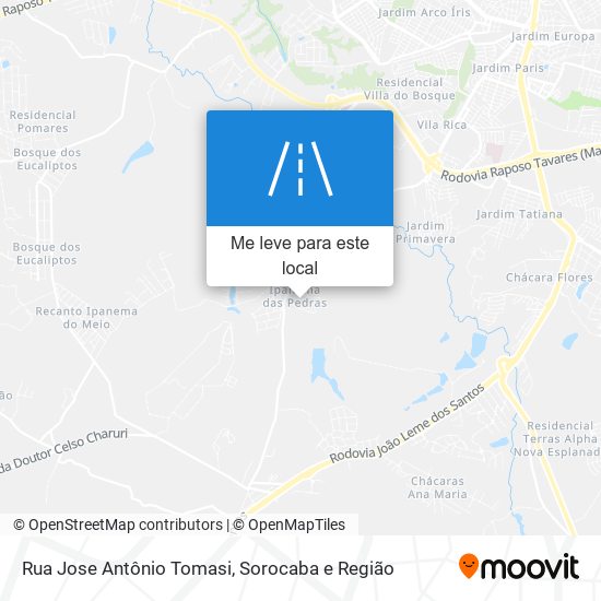 Rua Jose Antônio Tomasi mapa