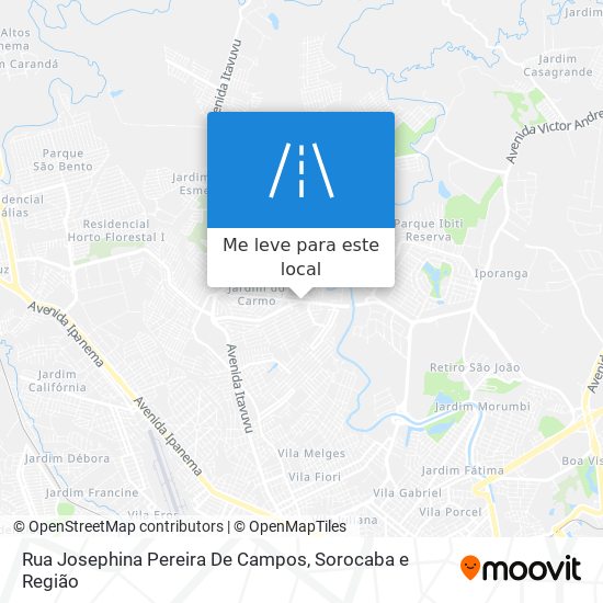 Rua Josephina Pereira De Campos mapa