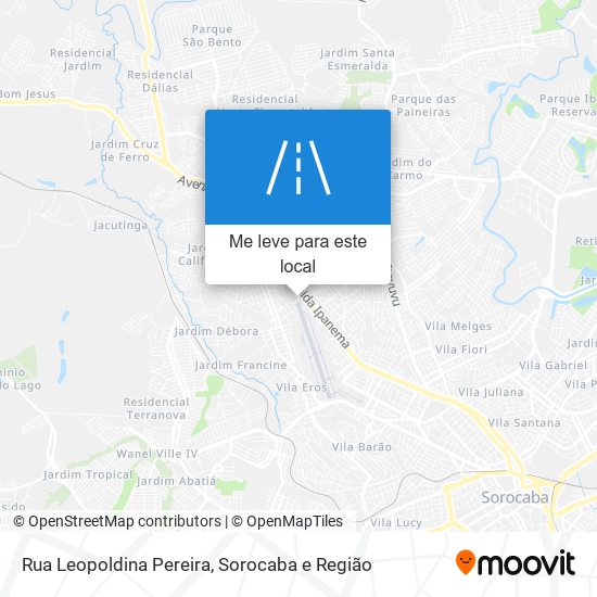 Rua Leopoldina Pereira mapa