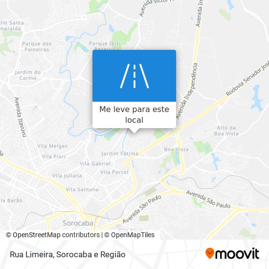 Rua Limeira mapa