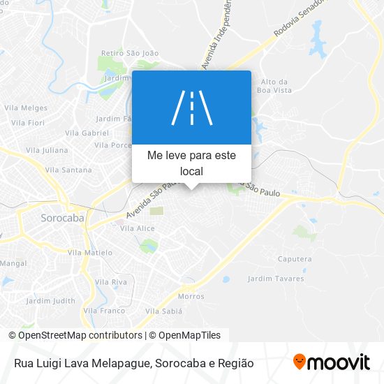 Rua Luigi Lava Melapague mapa