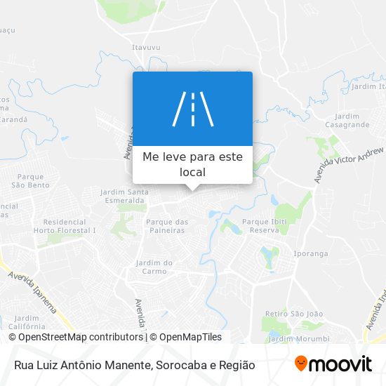 Rua Luiz Antônio Manente mapa