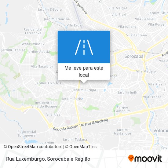 Rua Luxemburgo mapa