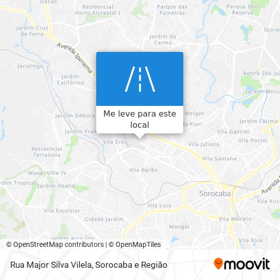 Rua Major Silva Vilela mapa