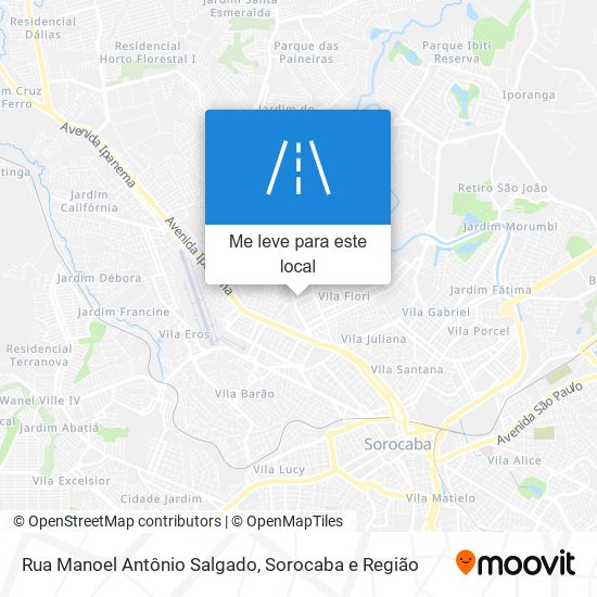Rua Manoel Antônio Salgado mapa