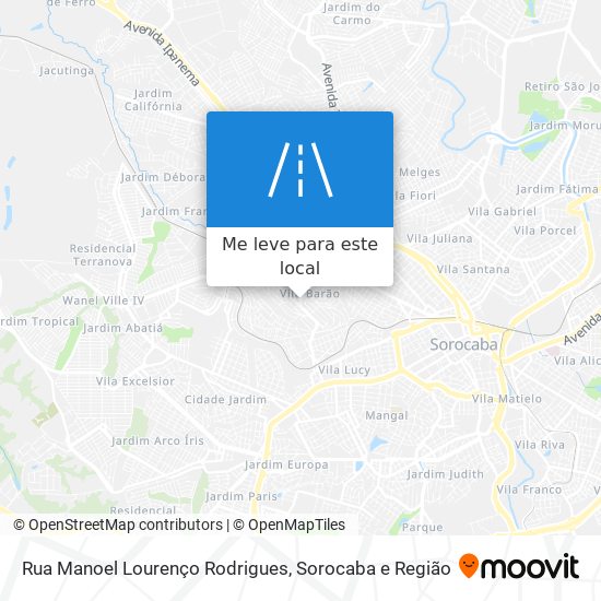 Rua Manoel Lourenço Rodrigues mapa