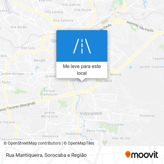 Rua Mantiqueira mapa