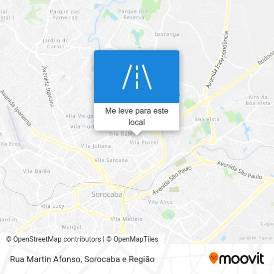 Rua Martin Afonso mapa