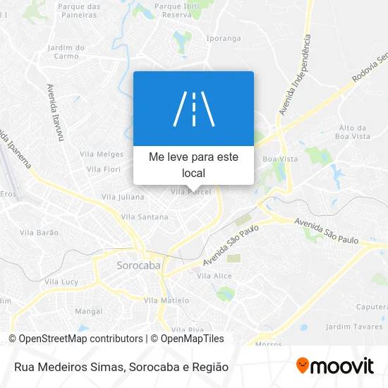 Rua Medeiros Simas mapa