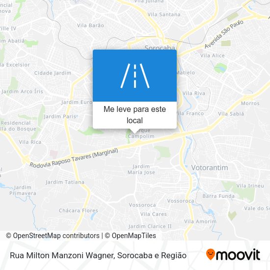 Rua Milton Manzoni Wagner mapa