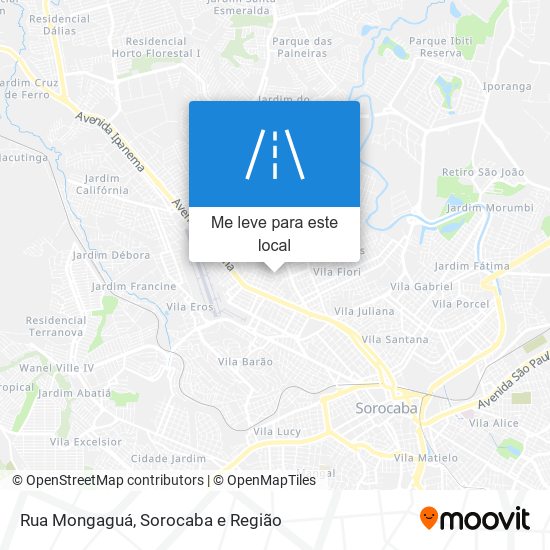 Rua Mongaguá mapa
