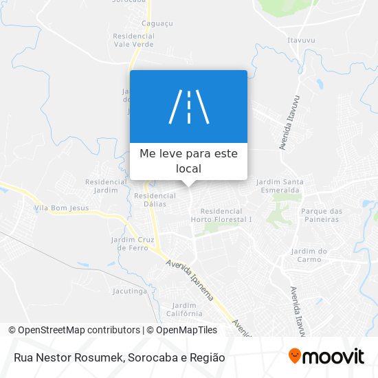 Rua Nestor Rosumek mapa