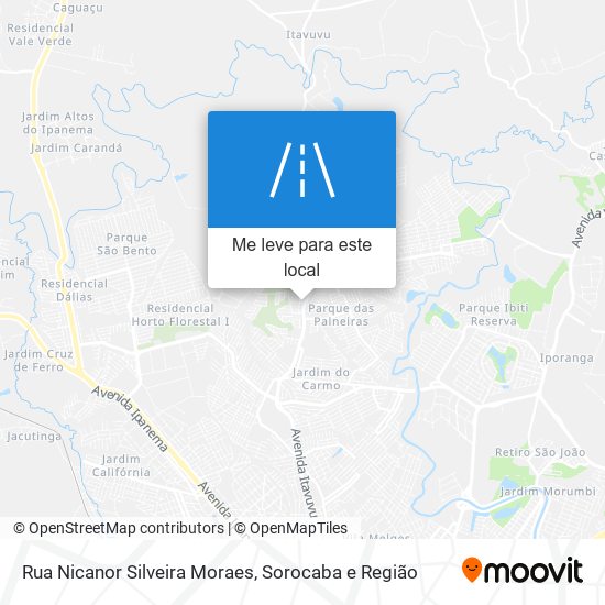 Rua Nicanor Silveira Moraes mapa