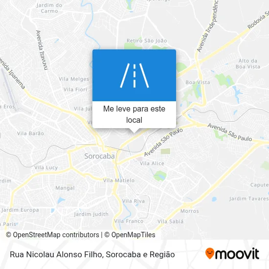 Rua Nicolau Alonso Filho mapa