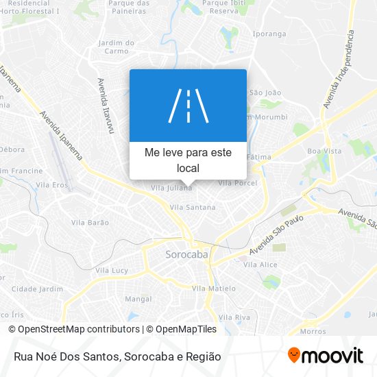 Rua Noé Dos Santos mapa