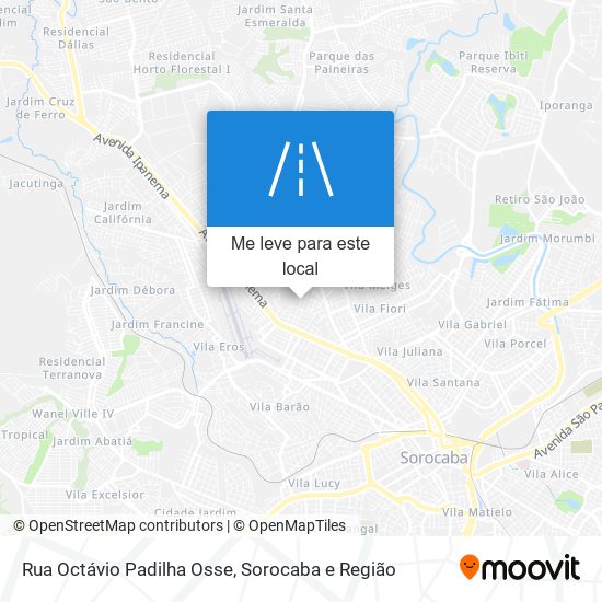 Rua Octávio Padilha Osse mapa