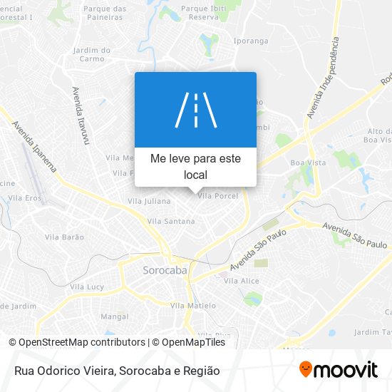 Rua Odorico Vieira mapa