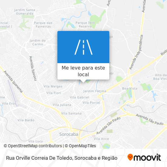 Rua Orville Correia De Toledo mapa