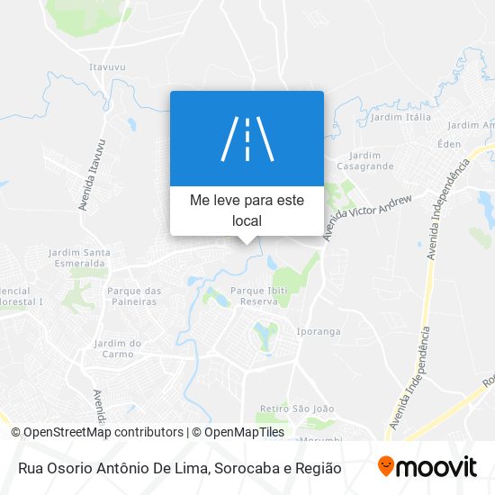Rua Osorio Antônio De Lima mapa