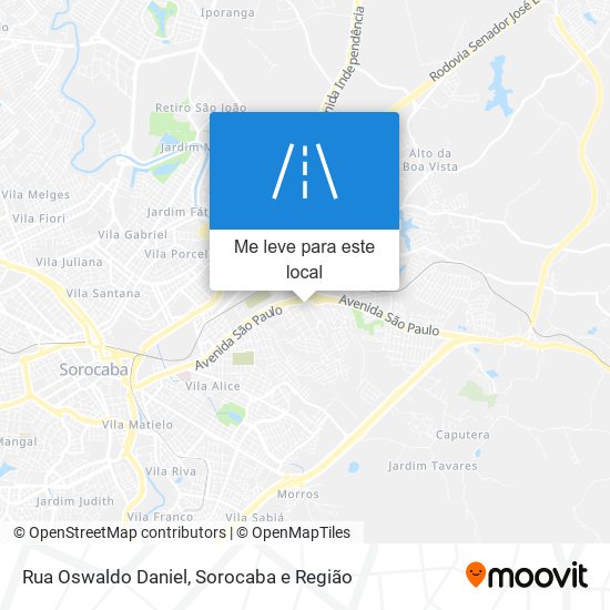 Rua Oswaldo Daniel mapa