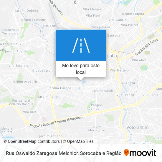 Rua Oswaldo Zaragosa Melchior mapa