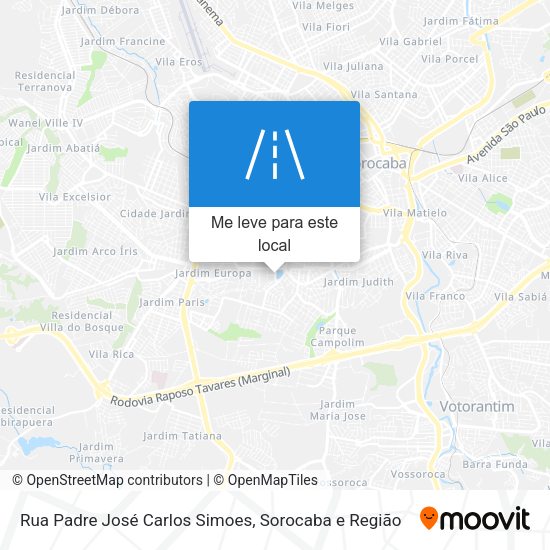 Rua Padre José Carlos Simoes mapa