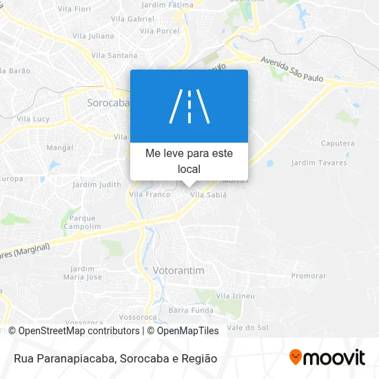 Rua Paranapiacaba mapa
